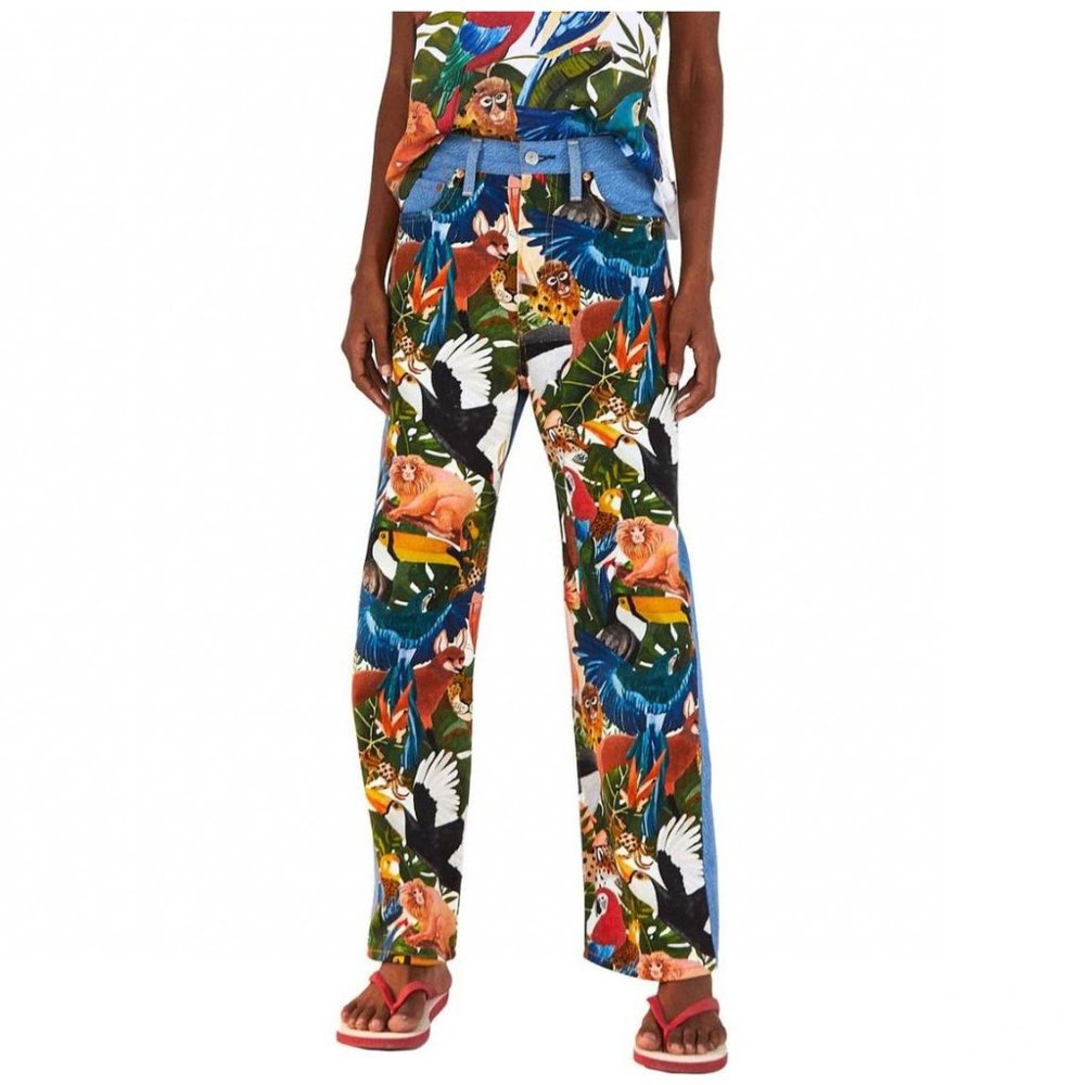 Farm Rio x Levi's Ribcage Crop Jeans Color: MULTI Size: 27 Qty: 1